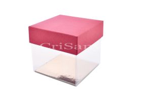 Кутия за торта 10/10/10 ПВЦ- бордо А /12 бр./