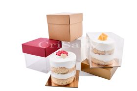 Кутия за торта 10/10/10 ПВЦ- бордо А /12 бр./