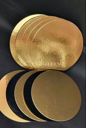 Подложка за торта  ф 30 злато мукава А/10бр/3мм