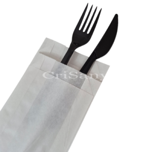 Хартиен плик за прибори 5.5/23см бял -1000бр/каш