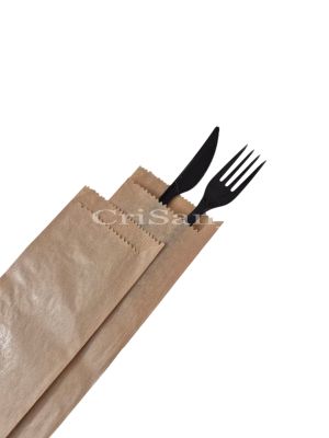 Хартиен плик за прибори 7/24см кафяв /100 бр./