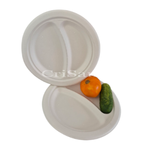 Био чинийки кръгли с две отдел. ф 23см - 50 бр.