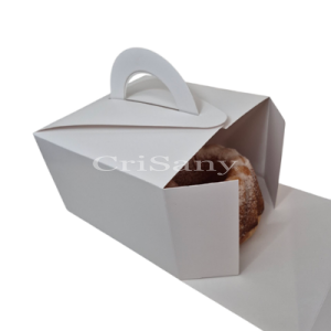 Кутия за торта бяла с дръжка 20/20/12.5 Ю/10 бр/