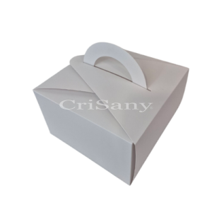 Кутия за торта бяла с дръжка 20/20/12.5 Ю/10 бр/