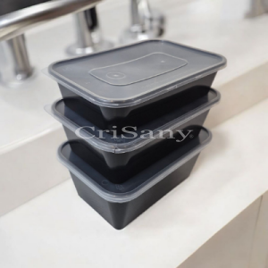 Кутия  Л термо черна 1000мл с прозр. кап./50 бр.